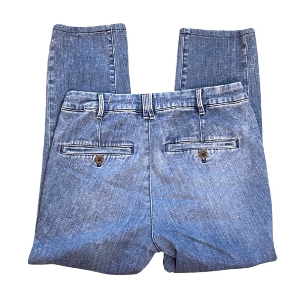 Pilcro and the Letterpress Mid Rise Slim Fit Crop Blue Jean Trouser Style Sz 27 - Picture 4 of 11